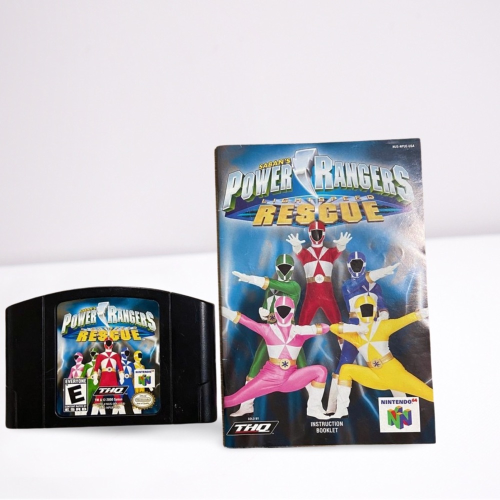 Saban's Power Rangers: Lightspeed Rescue (Nintendo 64, 2000) N64 With Manual